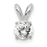 Lab Grown Diamond Solitaire Pendant, 1/4 Carat Total Weight, Round Cut, VS/SI Clarity, DEF Color, 14K Gold